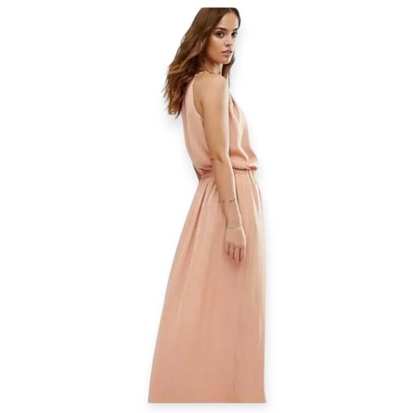 ASOS Jetset Diaries Peach Omara Maxidress size S (tall fit) - Picture 2 of 12